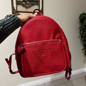 Guess: Gorgeous Red faux leather backpack